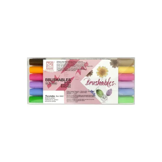 Brushables Dual-Tip Markers - 6 Color Set Bright {1}