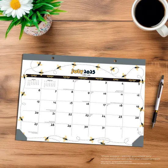 Busy Bees | 2026 14x10 Inch 18 Months Monthly Desk Pad Calendar | July 2025 - December 2026 {2}
