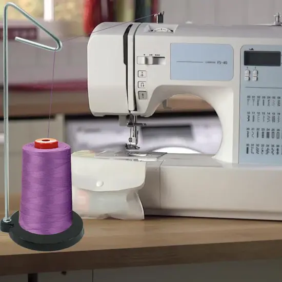 30 Options - 4 Large Cones of 5500Y (5000M) Each All Purpose Spun Polyester Thread 40S/2 (Tex27) for Serger, Overlock, Quilting, Piecing and Sewing - Cream {4}