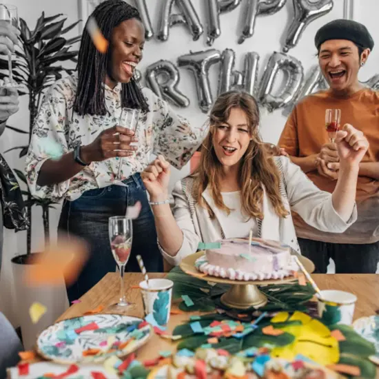 Birthday Party Decorations, Silver Set 15pcs - Happy Birthday Banner, Heart Star Balloons, Foil Confetti Balloons {2}