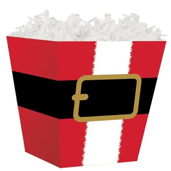 Pack/6: Santa's Belt Sweet Treat Boxes - 4 x 4 x 4-1/2" {1}