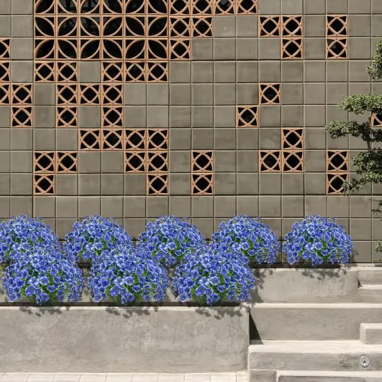 15 Bundles Artificial Flowers Outdoor UV Summer Bushes {2}