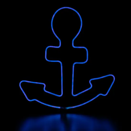 Northlight LED Anchor Neon Lighted Wall Art- 17" Blue {1}