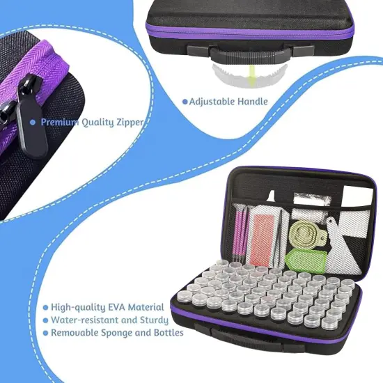 60 Slots Storage Container for Diamond Art Kits & Tools for Adults, Portable Bead Storage Boxes for Diamond Painting Accessories and Tools {4}