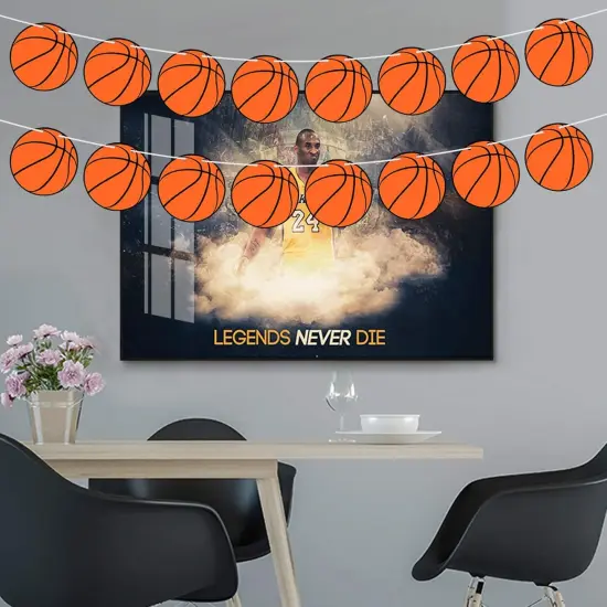 3PCS Basketball Party Supplies Party Banners - Sports Basketball Game Party Decorations - Basketball Baby Shower/Birthday Party Garland Wall Decorations Photo Props {5}