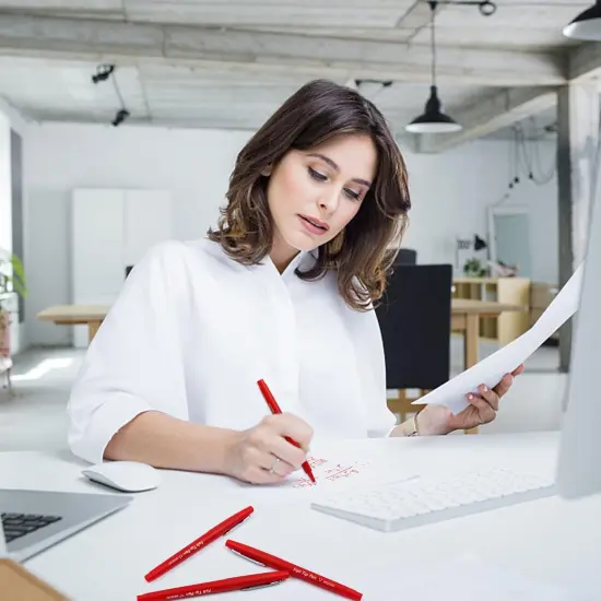 Felt Tip Pens, 30 Red Pack, 0.7mm Medium Point, Felt Tip Markers Pens for Journaling, Writing, Note Taking, Planner, Perfect for School Office and Art Supplies {5}
