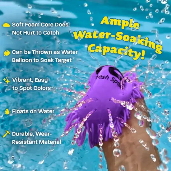 Summer Beach Flying Disc Pool Toy: 2 Pack Water Discs for Kids - Soaks The Target On Impact {4}