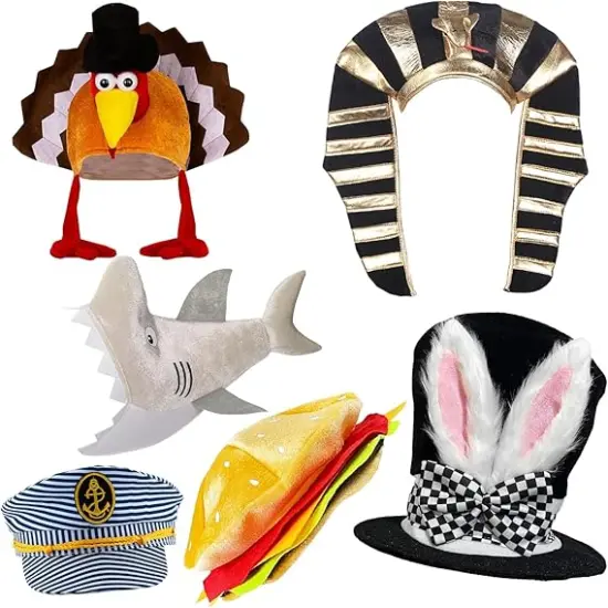 Bulk Premium Funny Hats, 24 Assorted Dress Up Costume Hat, Crazy Party Hats, Novelty Party Hats, Costume Hats for Adults, Teens, Photo Booth Prop for Graduation, Wedding, Birthday, Bachelorette, etc {2}