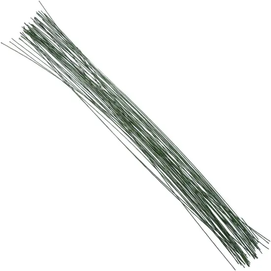 22 Gauge Dark Green Floral Stem Wire for Flower Arranging 16 inch,100 Pieces {2}