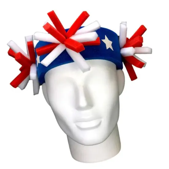 USA Pompoms Headband Fun & Patriotic Party Accessory {6}