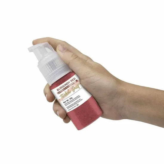 Bakell - Burgundy Red Tinker Dust Edible Glitter (25g, 1x Spray Pump) for Food, Desserts, and Beverages! {5}