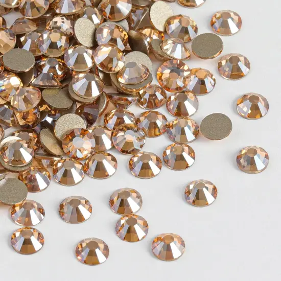 1440 Pieces Flat Back Crystal Rhinestones Round Gems,Golden Shadow,SS20,4.6-4.8mm {2}
