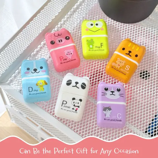 Wrapables Cute Animal Erasers with Clean Up Roller and Cover (Set of 6) {5}