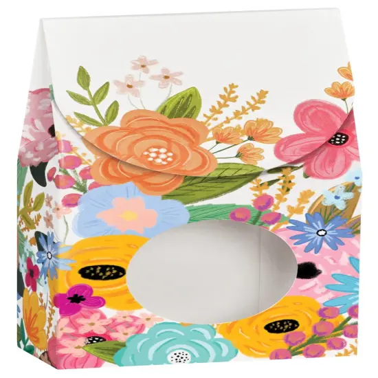 Pack/6: Wildflower Garden Gourmet Candy Box - 3-1/2 x 1-3/4 x 6-1/2" {1}