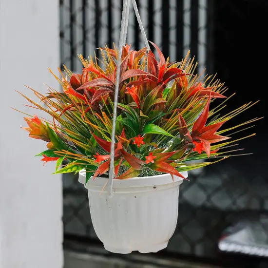 16Pcs Summer Bushes Outdoor Artificial Plants UV Resistant {2}