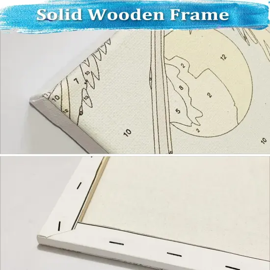 Framed Paint by Numbers Kit for Adults, American Deer Paint by Numbers with Frame,Deer Paint by Number Framed Canvas for Adults Animals (12x16Inch, Without Easel) {4}