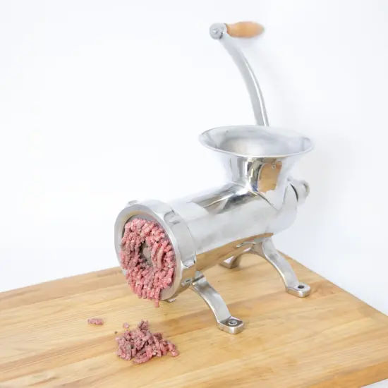 Lehman's Clamp-Down Meat Grinder #32, Manual Hand-Cranked Stainless Steel Meat Grinder for Home Use, Easy to Clean and Store {6}