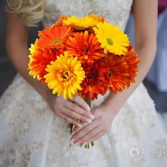 26Pcs Summer Bouquet Artificial Flowers Colorful Fake Gerbera Daisies Silk Bouquets with Vibrant Color Daisy Faux Flowers Arrangements {5}