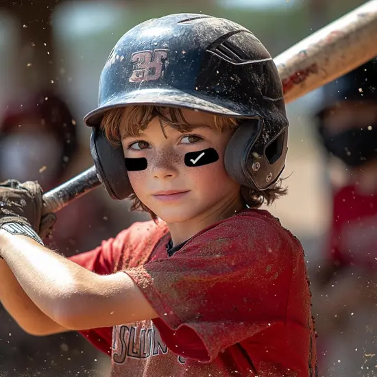 100 Pairs Sports Eye Black Stickers Set for Softball, Football, Lacrosse, Baseball Party Favors - Eye Stickers with 2 Pencils for Party Game Day Sports Supplies (Black) {2}