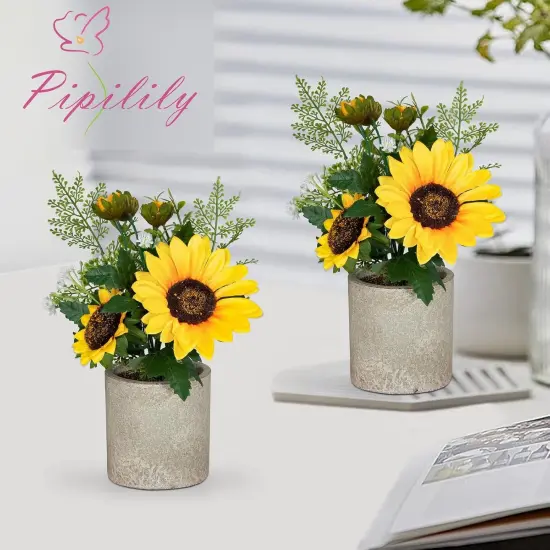 Artificial Sunflowers Decor - 4 Pack {4}