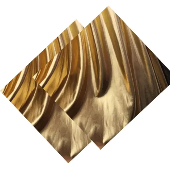 4 Way Stretch Gold Metallic Pleather Spandex Fabric {3}