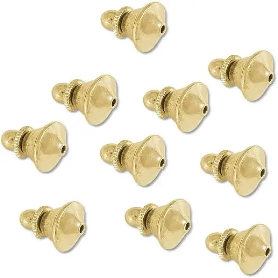 JewelrySupply Tie Tack Clutch 10x11mm Gold Plated - Pin Clutch Backs (Pack of 10) {1}