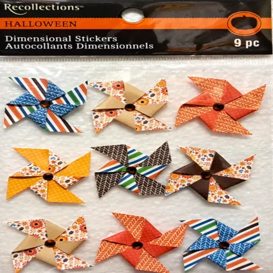 Recollections Halloween Assorted Pinwheels Dimensional Stickers {1}