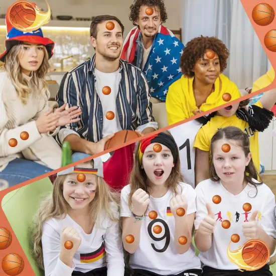 120 Pcs Basketball Stickers Vinyl, Basketball Stickers for Water Bottle Kids Girls Boys, Sports Ball Decals Waterproof for Basketball Sports {5}