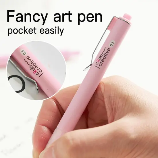 Gel Pens, 0.5mm Fine Point Smooth Writing Pens, 12 Count Set with Blue Gel Ink, Pastel & Assorted Color Body, Functional & Pretty Pens for Office, School, Journaling, Writing {4}