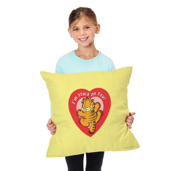 Nickelodeon Garfield Valentine's Day Throw Pillow 18&times;18 Inches Stuck on you {2}