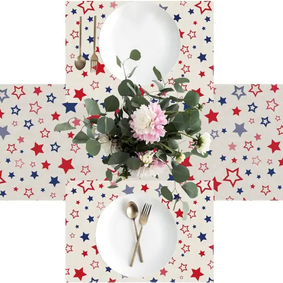 Memorial Day Independence Day 4th of July Table Runner Stars Patriotic America Table Decoration Home Kitchen Dining Indoor Holiday Farmhouse Decor {2}