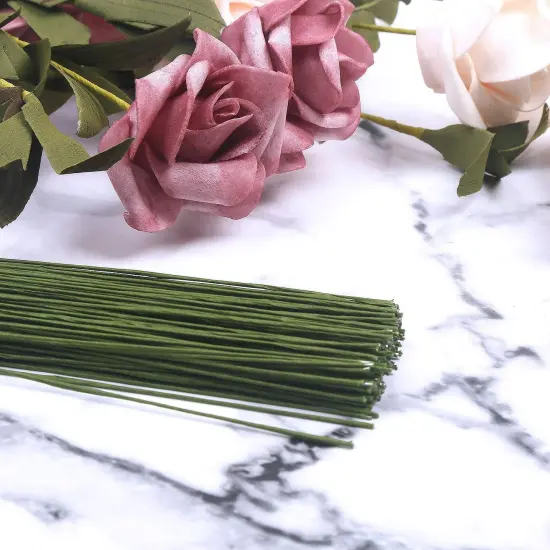18 Gague Floral Stem Wire,100pcs Paper Wrapped Florist Wire for Floral Arrangement {1}