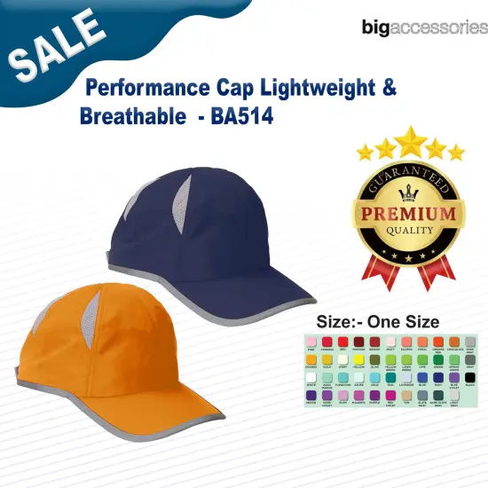 Big Accessories&reg; Performance Cap Lightweight & Breathable GREY {2}