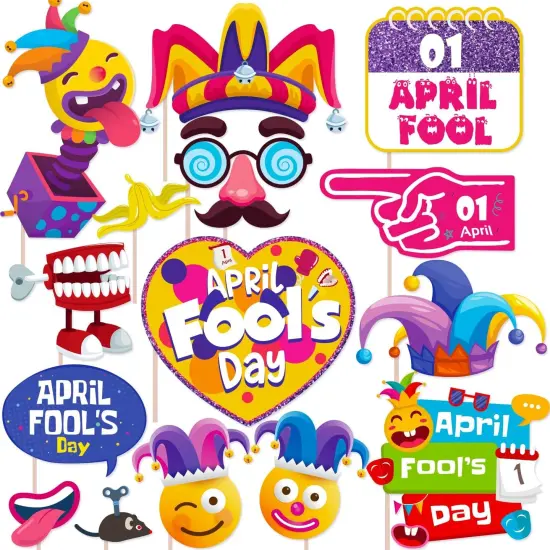 April Fools'Day Photo Booth Props April 1st Prank Party Decor Photo Booth Happy April Fool'S Day Party Supplies for April Fools' Day Home Party April 1st Prank Decor {1}