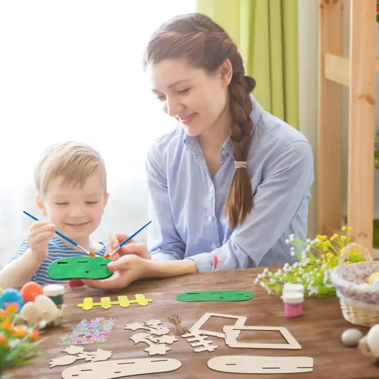 4 Pack Wooden Flower Photo Frame Kits Flower DIY {2}