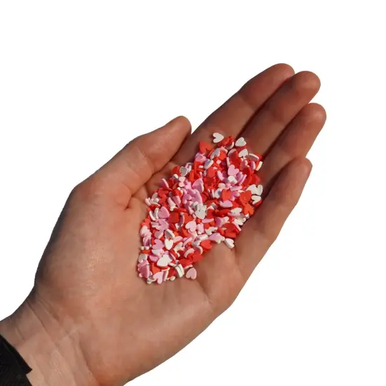 Buttons Galore and More Sprinkletz - Tiny Polymer Clay Embellishments - Hearts Bundle 36 grams {5}