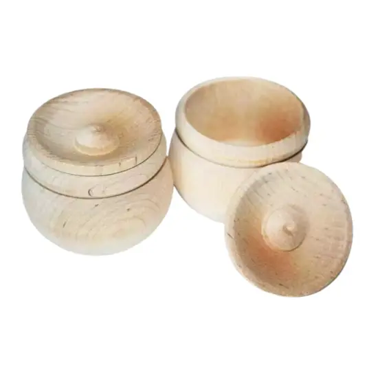 Kitcheniva 20 Pcs Miniature Wooden Cookie Jars Bean Pot Kids Kitchen Pretend Play Crafts {2}
