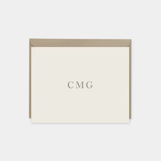 Classic Monogram Note Cards II {3}