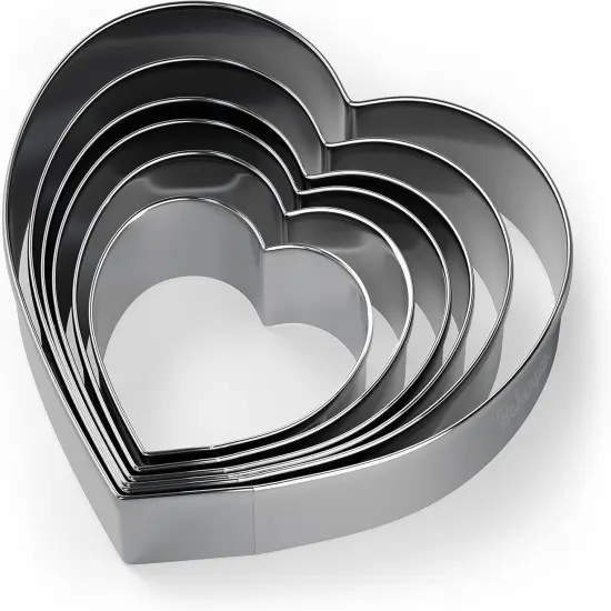 Stainless Steel Heart Cookie Cutter Set &ndash; Valentines Day Cookie Cutters {3}