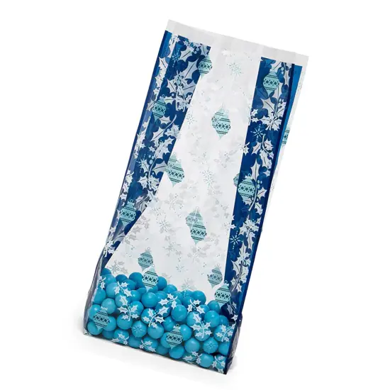 Christmas Patterned Cello Bags 5&rdquo; x 3&rdquo; x 11.5&rdquo; {4}