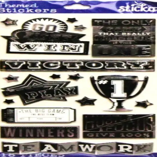 Sticko Sports Words Dimensional Stickers {1}