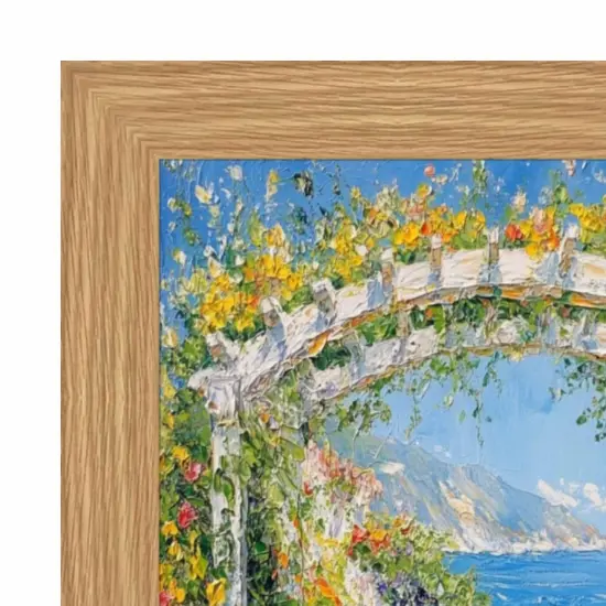 Oak Natural Wood Picture Frame 12x36 frame {1}