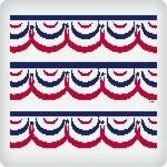 Patriotic Banner Edible Icing Image Cake Border Strips {1}