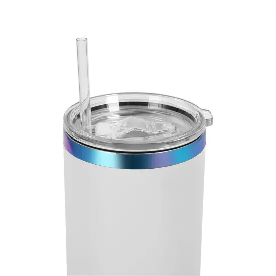 Makerflo 40 oz Rainbow Plated Powder Coated Tumbler with Twist On Clear Slide Lid and Handle Sold Separately, Ideal for Craft and Personalization (Laser Engraving, UV DTF, Epoxy, and Vinyl) {3}