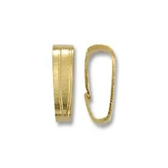 JewelrySupply Bail - Snap On 2x5.3mm Gold Plated (10-Pcs) {4}