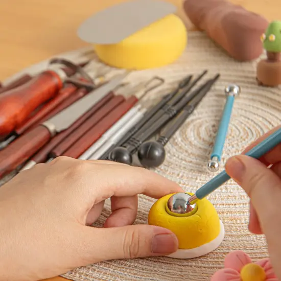 23PCS Clay Tools Sculpting, Ceramic & Pottery Modeling Tool, Ceramics Tools Set, Polymer Tools Kit, Air Dry Clay Tools for Carving, Molding, Pottery Wheel, Crafting Supplies, Pros, Beginners, Adults {3}