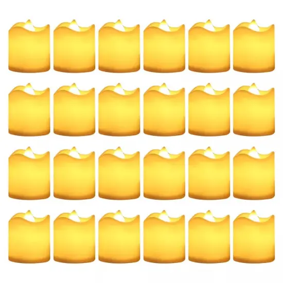 Flameless LED Tea Lights Set, Battery Operated Votive Candles Decor {2}