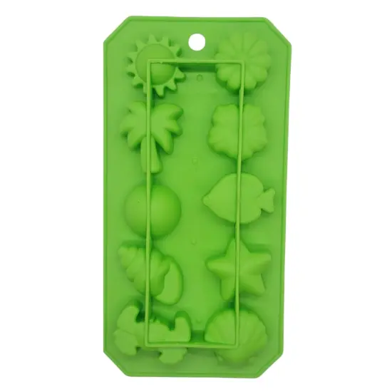 Chef Craft Flexible Thermoplastic 10-Cube Ice Cube Tray - Fun Beach Shapes {3}