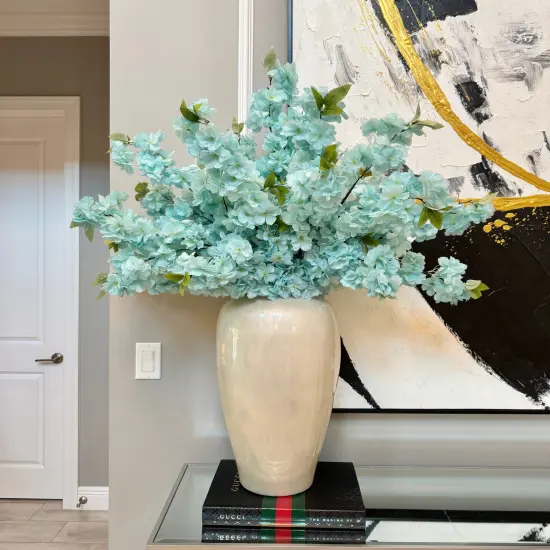 Sienna Faux Silk Blue Cherry Blossom Set of 3 pcs36'' Wedding, Party, Event, Japan's National Flower {2}