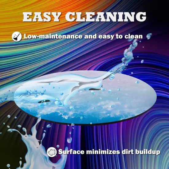 Insten Galaxy Mouse Pad Round Mercury, Non Slip Rubber Base, Smooth Surface Mat, For Home Office Gaming, Iris Blue {3}